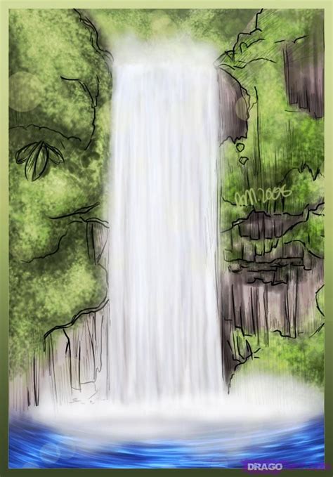 Waterfall drawing - Browse 2,200+ waterfall drawing stock illustrations and vector graphics available royalty-free, or search for waterfall illustration to find more great stock images and vector art. A set of hand-drawn mountains and trees, a waterfall and some clouds. Abstract seamless background pattern made of hand ...